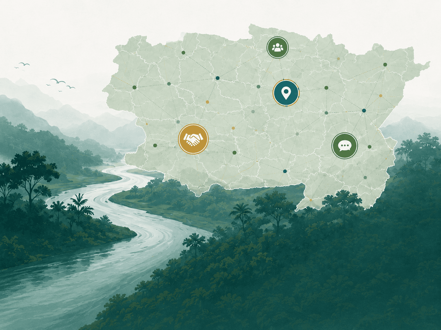 Mapa territorial de Alta Verapaz